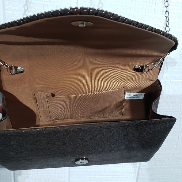 Blinged Envelope Clutch Crossbody Purse - Picture 6 of 6